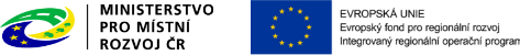 Logo EU - Evropský fond pro regionální rozovoj + Ministerstvo pro místní rozvoj ČR